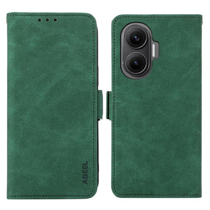 ABEEL Frosted Magnetic RFID Leather Phone Case, For Redmi Turbo 4 Pro, For Redmi Turbo 4, For Redmi 14C 4G