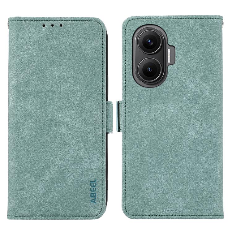 ABEEL Frosted Magnetic RFID Leather Phone Case, For Redmi Turbo 4 Pro, For Redmi Turbo 4, For Redmi 14C 4G