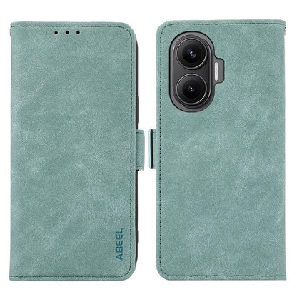 ABEEL Frosted Magnetic RFID Leather Phone Case, For Redmi Turbo 4 Pro, For Redmi Turbo 4, For Redmi 14C 4G