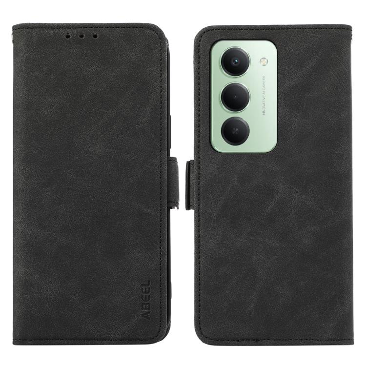 ABEEL Frosted Magnetic RFID Leather Phone Case, For Redmi 15 5G Global / 15 4G SEA, For Redmi 15 5G / 4G EU 171mm, For Redmi 13X, For Redmi A5 4G 173.3mm