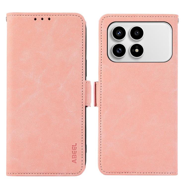 ABEEL Frosted Magnetic RFID Leather Phone Case, For Redmi Note 15 Pro 4G Global 163.2mm, For Redmi K90/Poco F8 Pro, For Redmi Note 15 Pro 5G Global 163.6mm, For Redmi 15C 5G / 4G EU 173mm