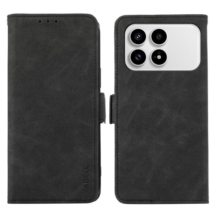 ABEEL Frosted Magnetic RFID Leather Phone Case, For Redmi Note 15 Pro 4G Global 163.2mm, For Redmi K90/Poco F8 Pro, For Redmi Note 15 Pro 5G Global 163.6mm, For Redmi 15C 5G / 4G EU 173mm