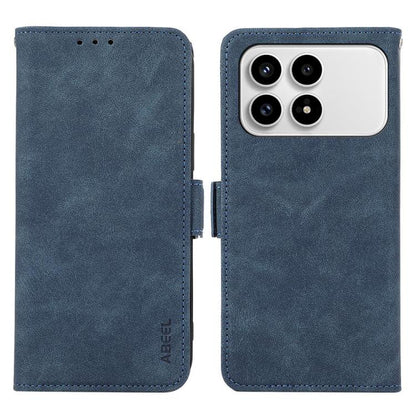 ABEEL Frosted Magnetic RFID Leather Phone Case, For Redmi Note 15 Pro 4G Global 163.2mm, For Redmi K90/Poco F8 Pro, For Redmi Note 15 Pro 5G Global 163.6mm, For Redmi 15C 5G / 4G EU 173mm