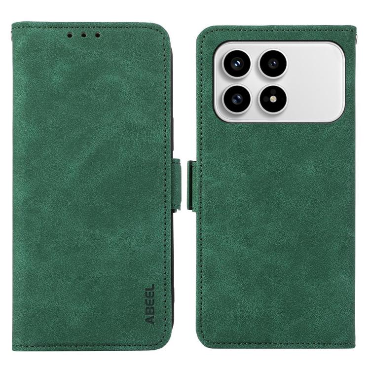 ABEEL Frosted Magnetic RFID Leather Phone Case, For Redmi Note 15 Pro 4G Global 163.2mm, For Redmi K90/Poco F8 Pro, For Redmi Note 15 Pro 5G Global 163.6mm, For Redmi 15C 5G / 4G EU 173mm