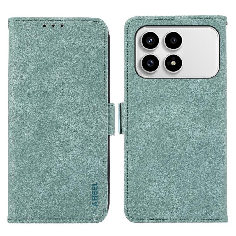 ABEEL Frosted Magnetic RFID Leather Phone Case, For Redmi Note 15 Pro 4G Global 163.2mm, For Redmi K90/Poco F8 Pro, For Redmi Note 15 Pro 5G Global 163.6mm, For Redmi 15C 5G / 4G EU 173mm