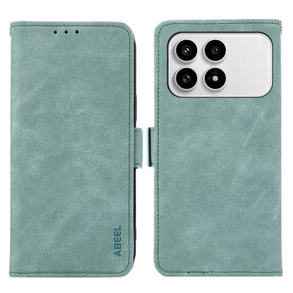 ABEEL Frosted Magnetic RFID Leather Phone Case, For Redmi Note 15 Pro 4G Global 163.2mm, For Redmi K90/Poco F8 Pro, For Redmi Note 15 Pro 5G Global 163.6mm, For Redmi 15C 5G / 4G EU 173mm