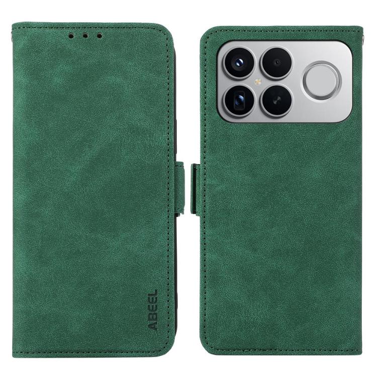 ABEEL Frosted Magnetic RFID Leather Phone Case, For Redmi Turbo 5 5G / Poco X8 Pro 5G, For Redmi Note 15 Pro+ 5G Global 163.3mm, For Redmi Note 15 5G Global 164mm, For Redmi K90 Pro Max/Poco F8 Ultra