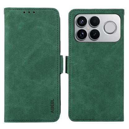 ABEEL Frosted Magnetic RFID Leather Phone Case, For Redmi Turbo 5 5G / Poco X8 Pro 5G, For Redmi Note 15 Pro+ 5G Global 163.3mm, For Redmi Note 15 5G Global 164mm, For Redmi K90 Pro Max/Poco F8 Ultra