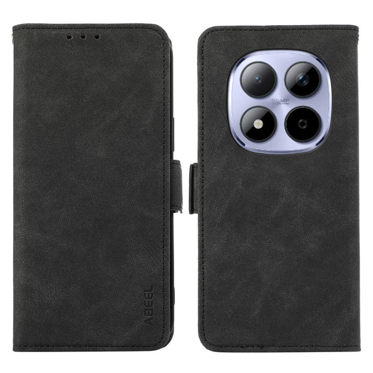 ABEEL Frosted Magnetic RFID Leather Phone Case, For Redmi Note 15 Pro 4G Global 163.2mm, For Redmi K90/Poco F8 Pro, For Redmi Note 15 Pro 5G Global 163.6mm, For Redmi 15C 5G / 4G EU 173mm