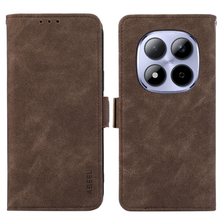 ABEEL Frosted Magnetic RFID Leather Phone Case, For Redmi Note 15 Pro 4G Global 163.2mm, For Redmi K90/Poco F8 Pro, For Redmi Note 15 Pro 5G Global 163.6mm, For Redmi 15C 5G / 4G EU 173mm