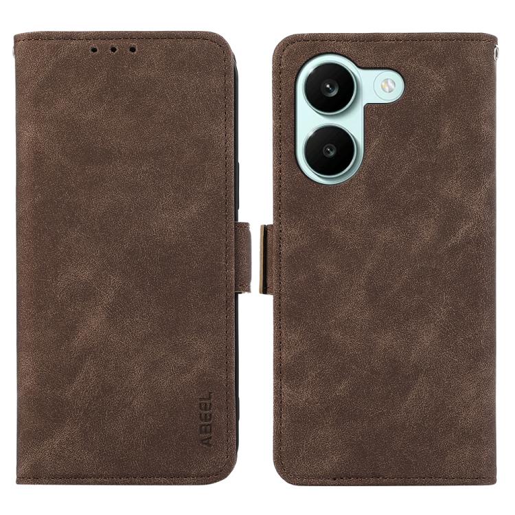 ABEEL Frosted Magnetic RFID Leather Phone Case, For Redmi Turbo 5 5G / Poco X8 Pro 5G, For Redmi Note 15 Pro+ 5G Global 163.3mm, For Redmi Note 15 5G Global 164mm, For Redmi K90 Pro Max/Poco F8 Ultra