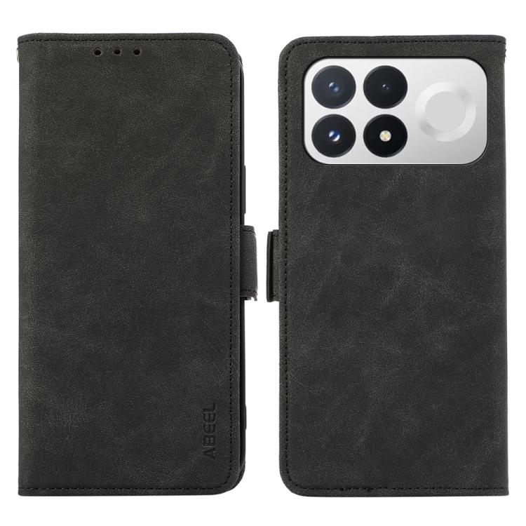 ABEEL Frosted Magnetic RFID Leather Phone Case, For Redmi K100 Pro 5G/Poco F9 Pro 5G, For Redmi 17 5G / 4G Global 170mm, For Redmi A7 Pro 171mm/Poco C85x 5G, For Redmi Turbo 5 Max / Poco X8 Pro Max