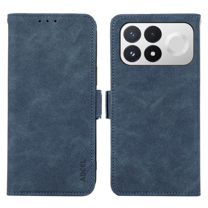 ABEEL Frosted Magnetic RFID Leather Phone Case, For Redmi Note 17 4G Global 169.7mm, For Redmi K100 Pro Max/Poco F9 Ultra 5G, For Redmi K100 Pro 5G/Poco F9 Pro 5G, For Redmi 17 5G / 4G Global 170mm