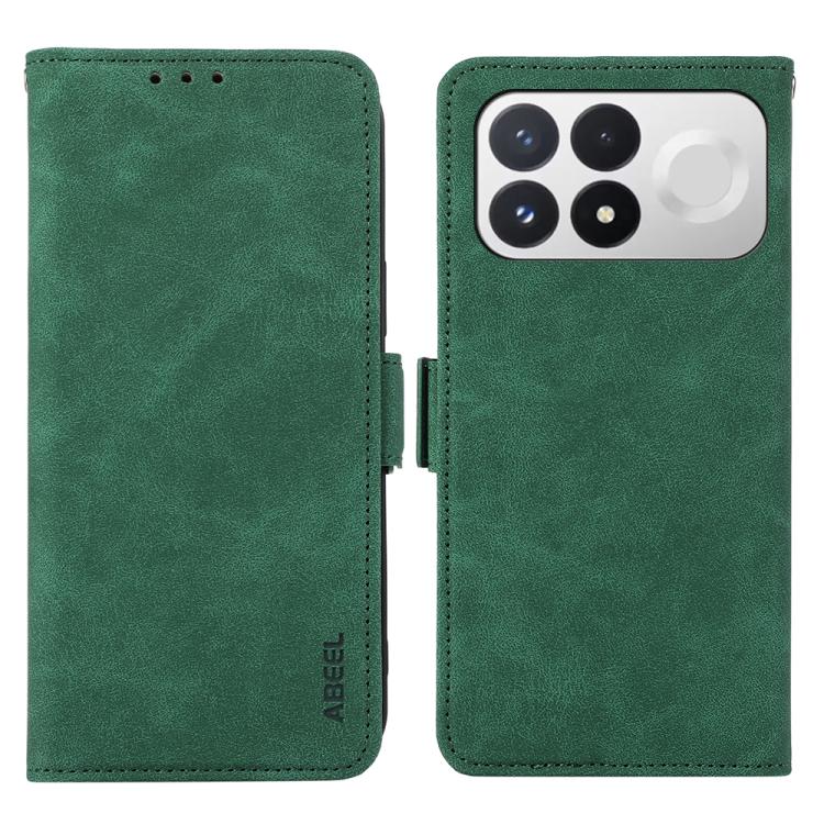 ABEEL Frosted Magnetic RFID Leather Phone Case, For Redmi K100 Pro 5G/Poco F9 Pro 5G, For Redmi 17 5G / 4G Global 170mm, For Redmi A7 Pro 171mm/Poco C85x 5G, For Redmi Turbo 5 Max / Poco X8 Pro Max