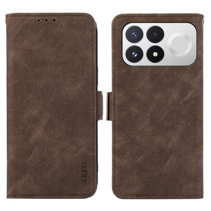 ABEEL Frosted Magnetic RFID Leather Phone Case, For Redmi K100 Pro 5G/Poco F9 Pro 5G, For Redmi 17 5G / 4G Global 170mm, For Redmi A7 Pro 171mm/Poco C85x 5G, For Redmi Turbo 5 Max / Poco X8 Pro Max