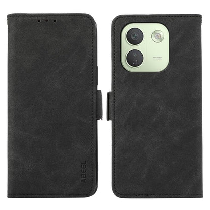 ABEEL Frosted Magnetic RFID Leather Phone Case, For Redmi Note 17 4G Global 169.7mm, For Redmi Note 17 Pro+ 5G Global 163.4mm, For Redmi Note 17 Pro 5G Global 163.5mm, For Redmi K100 Pro Max/Poco F9 Ultra 5G