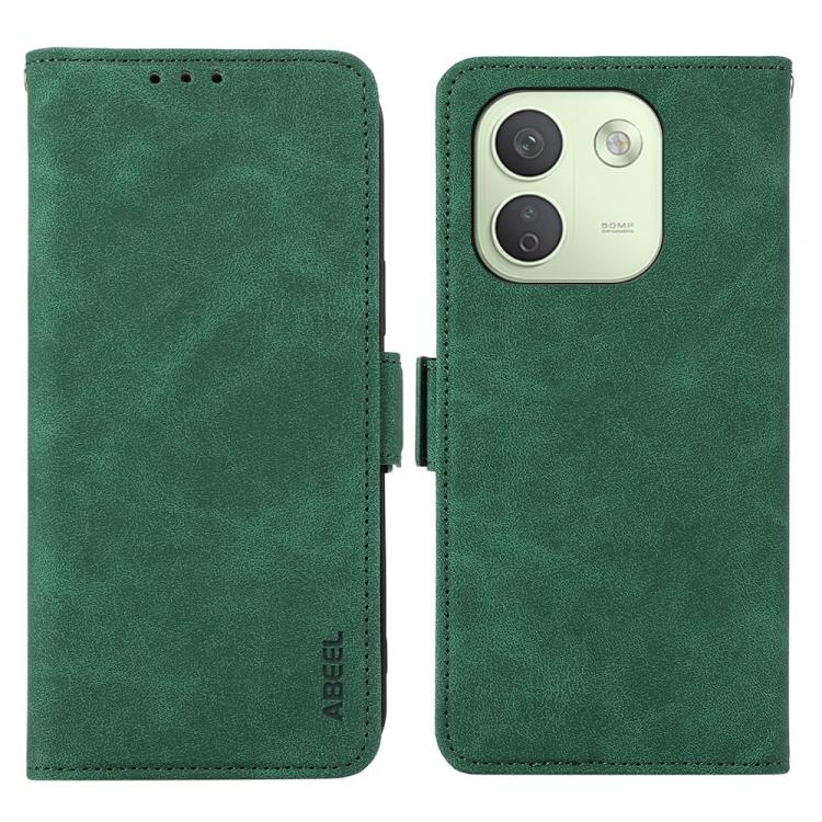 ABEEL Frosted Magnetic RFID Leather Phone Case, For Redmi Note 17 4G Global 169.7mm, For Redmi Note 17 Pro+ 5G Global 163.4mm, For Redmi Note 17 Pro 5G Global 163.5mm, For Redmi K100 Pro Max/Poco F9 Ultra 5G