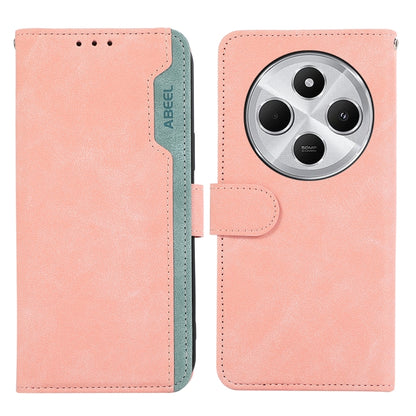 ABEEL Color Block Magnetic RFID Leather Phone Case, For Redmi Turbo 4 Pro, For Redmi Turbo 4, For Redmi 14C 4G