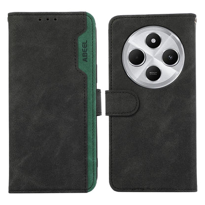 ABEEL Color Block Magnetic RFID Leather Phone Case, For Redmi Turbo 4 Pro, For Redmi Turbo 4, For Redmi 14C 4G