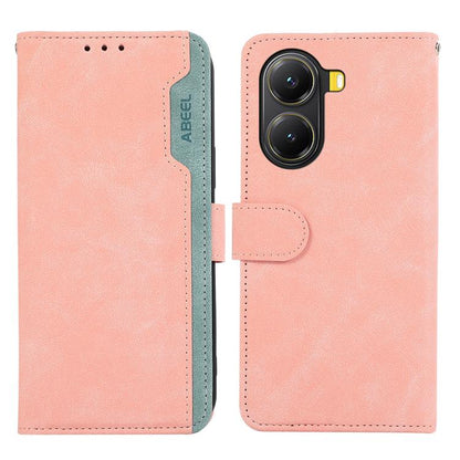 ABEEL Color Block Magnetic RFID Leather Phone Case, For Redmi Turbo 4 Pro, For Redmi Turbo 4, For Redmi 14C 4G