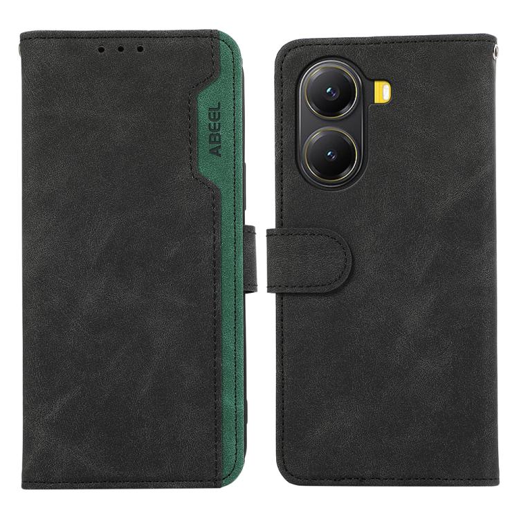 ABEEL Color Block Magnetic RFID Leather Phone Case, For Redmi Turbo 4 Pro, For Redmi Turbo 4, For Redmi 14C 4G