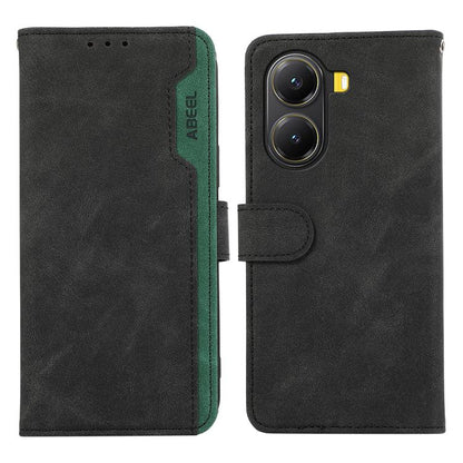 ABEEL Color Block Magnetic RFID Leather Phone Case, For Redmi Turbo 4 Pro, For Redmi Turbo 4, For Redmi 14C 4G