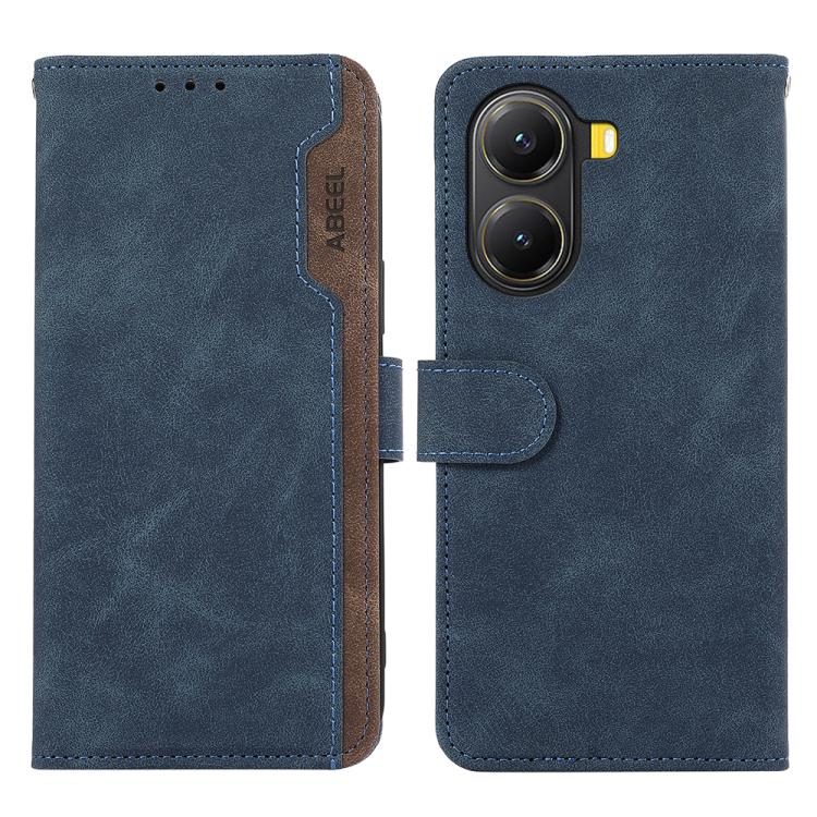 ABEEL Color Block Magnetic RFID Leather Phone Case, For Redmi Turbo 4 Pro, For Redmi Turbo 4, For Redmi 14C 4G