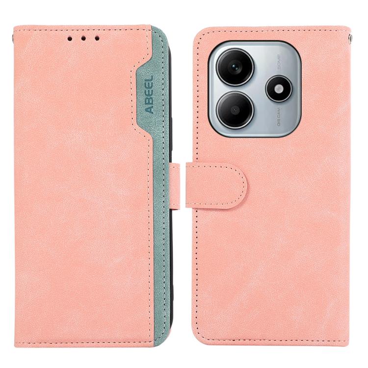 ABEEL Color Block Magnetic RFID Leather Phone Case, For Redmi K80 / K80 Pro, For Redmi Note 14 4G 164.84mm, For Redmi Turbo 4 Pro, For Redmi Turbo 4