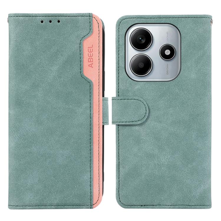 ABEEL Color Block Magnetic RFID Leather Phone Case, For Redmi K80 / K80 Pro, For Redmi Note 14 4G 164.84mm, For Redmi Turbo 4 Pro, For Redmi Turbo 4