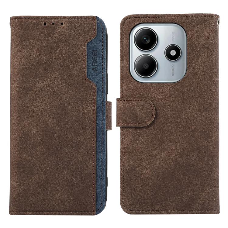 ABEEL Color Block Magnetic RFID Leather Phone Case, For Redmi K80 / K80 Pro, For Redmi Note 14 4G 164.84mm, For Redmi Turbo 4 Pro, For Redmi Turbo 4