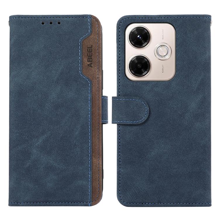 ABEEL Color Block Magnetic RFID Leather Phone Case, For Redmi 15 5G Global / 15 4G SEA, For Redmi 15 5G / 4G EU 171mm, For Redmi 13x, For Redmi A5 4G 173.3mm