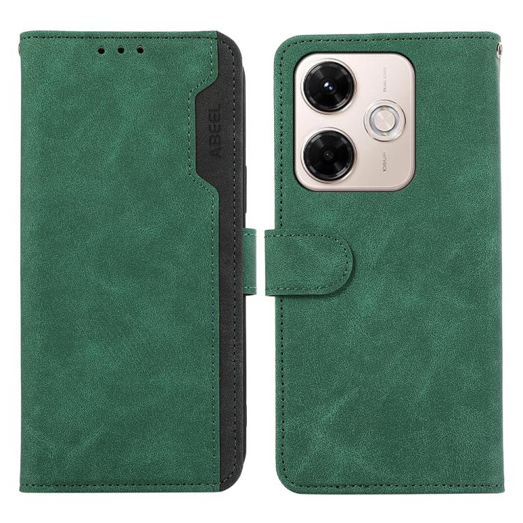 ABEEL Color Block Magnetic RFID Leather Phone Case, For Redmi 15 5G Global / 15 4G SEA, For Redmi 15 5G / 4G EU 171mm, For Redmi 13x, For Redmi A5 4G 173.3mm