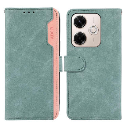 ABEEL Color Block Magnetic RFID Leather Phone Case, For Redmi 15 5G Global / 15 4G SEA, For Redmi 15 5G / 4G EU 171mm, For Redmi 13x, For Redmi A5 4G 173.3mm