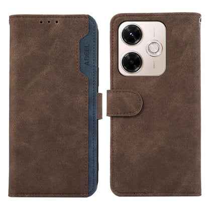 ABEEL Color Block Magnetic RFID Leather Phone Case, For Redmi 15 5G Global / 15 4G SEA, For Redmi 15 5G / 4G EU 171mm, For Redmi 13x, For Redmi A5 4G 173.3mm
