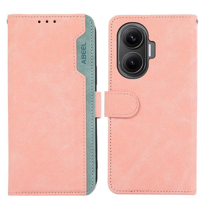 ABEEL Color Block Magnetic RFID Leather Phone Case, For Redmi Turbo 4 Pro, For Redmi Turbo 4, For Redmi 14C 4G