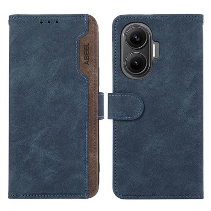 ABEEL Color Block Magnetic RFID Leather Phone Case, For Redmi Turbo 4 Pro, For Redmi Turbo 4, For Redmi 14C 4G