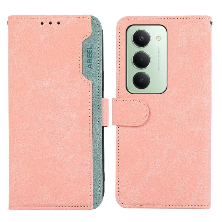 ABEEL Color Block Magnetic RFID Leather Phone Case, For Redmi 15 5G Global / 15 4G SEA, For Redmi 15 5G / 4G EU 171mm, For Redmi 13x, For Redmi A5 4G 173.3mm
