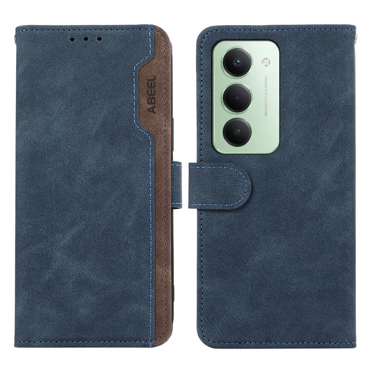 ABEEL Color Block Magnetic RFID Leather Phone Case, For Redmi 15 5G Global / 15 4G SEA, For Redmi 15 5G / 4G EU 171mm, For Redmi 13x, For Redmi A5 4G 173.3mm