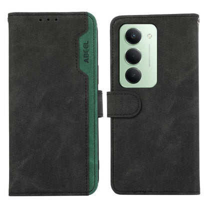ABEEL Color Block Magnetic RFID Leather Phone Case, For Redmi 15 5G Global / 15 4G SEA, For Redmi 15 5G / 4G EU 171mm, For Redmi 13x, For Redmi A5 4G 173.3mm