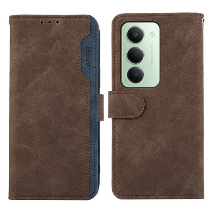 ABEEL Color Block Magnetic RFID Leather Phone Case, For Redmi 15 5G Global / 15 4G SEA, For Redmi 15 5G / 4G EU 171mm, For Redmi 13x, For Redmi A5 4G 173.3mm