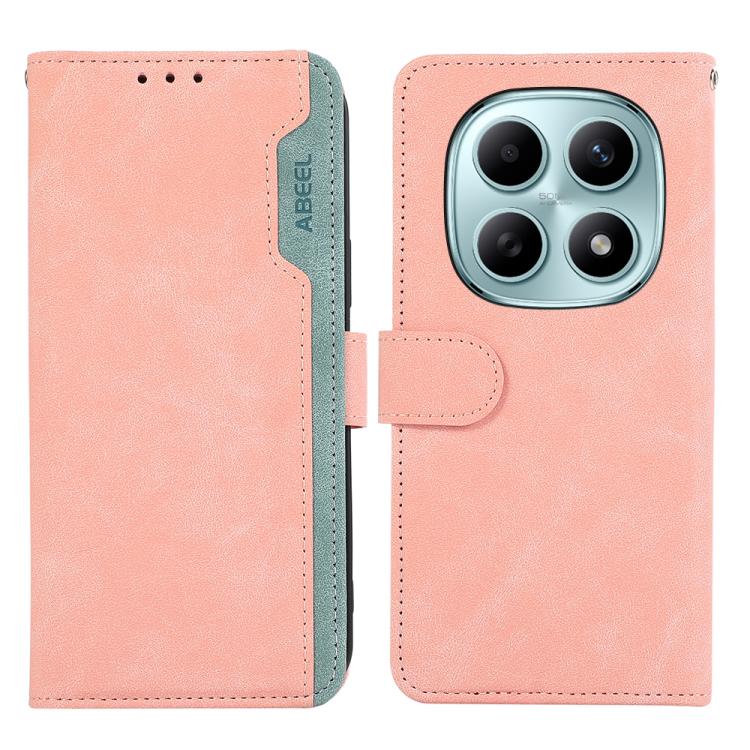 ABEEL Color Block Magnetic RFID Leather Phone Case, For Redmi Note 15 5G Global 164mm, For Redmi K90 Pro Max/Poco F8 Ultra, For Redmi Note 15 Pro 4G Global 163.2mm, For Redmi K90/Poco F8 Pro