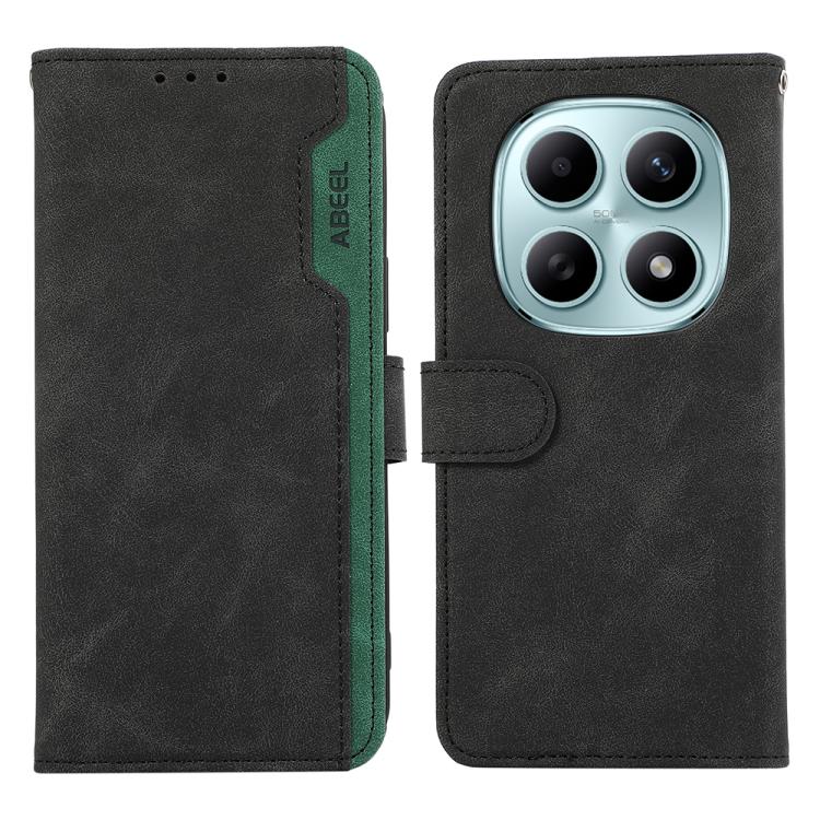 ABEEL Color Block Magnetic RFID Leather Phone Case, For Redmi Note 15 5G Global 164mm, For Redmi K90 Pro Max/Poco F8 Ultra, For Redmi Note 15 Pro 4G Global 163.2mm, For Redmi K90/Poco F8 Pro