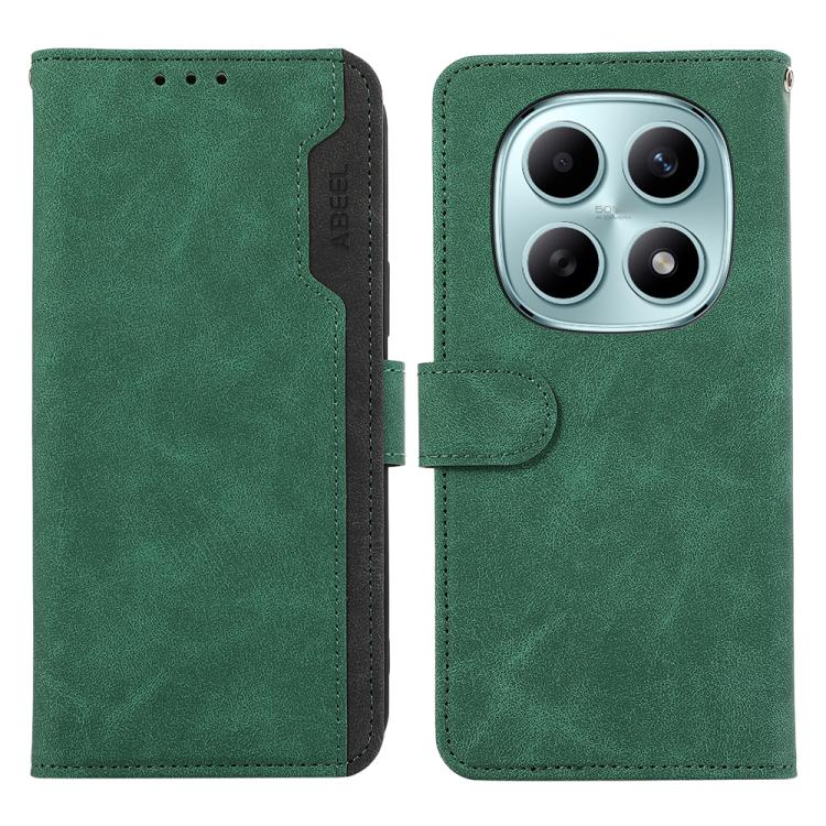 ABEEL Color Block Magnetic RFID Leather Phone Case, For Redmi Note 15 5G Global 164mm, For Redmi K90 Pro Max/Poco F8 Ultra, For Redmi Note 15 Pro 4G Global 163.2mm, For Redmi K90/Poco F8 Pro