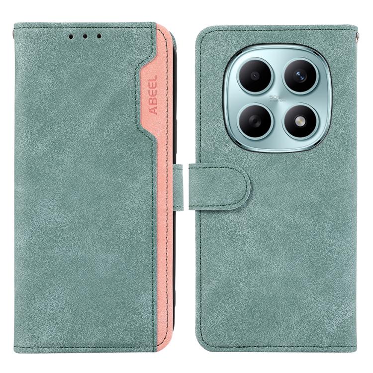 ABEEL Color Block Magnetic RFID Leather Phone Case, For Redmi Note 15 5G Global 164mm, For Redmi K90 Pro Max/Poco F8 Ultra, For Redmi Note 15 Pro 4G Global 163.2mm, For Redmi K90/Poco F8 Pro