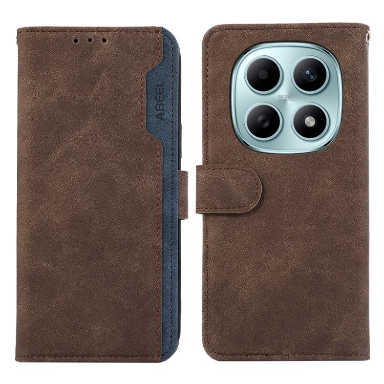 ABEEL Color Block Magnetic RFID Leather Phone Case, For Redmi Note 15 5G Global 164mm, For Redmi K90 Pro Max/Poco F8 Ultra, For Redmi Note 15 Pro 4G Global 163.2mm, For Redmi K90/Poco F8 Pro