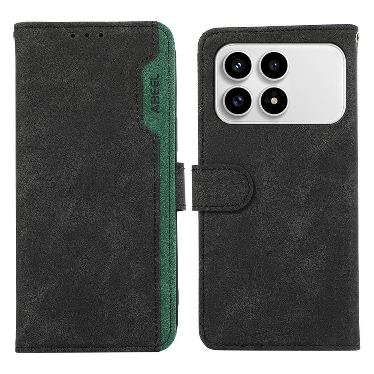 ABEEL Color Block Magnetic RFID Leather Phone Case, For Redmi Note 15 5G Global 164mm, For Redmi K90 Pro Max/Poco F8 Ultra, For Redmi Note 15 Pro 4G Global 163.2mm, For Redmi K90/Poco F8 Pro