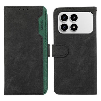 ABEEL Color Block Magnetic RFID Leather Phone Case, For Redmi Note 15 5G Global 164mm, For Redmi K90 Pro Max/Poco F8 Ultra, For Redmi Note 15 Pro 4G Global 163.2mm, For Redmi K90/Poco F8 Pro