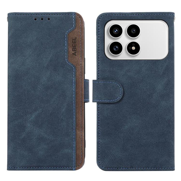 ABEEL Color Block Magnetic RFID Leather Phone Case, For Redmi Note 15 5G Global 164mm, For Redmi K90 Pro Max/Poco F8 Ultra, For Redmi Note 15 Pro 4G Global 163.2mm, For Redmi K90/Poco F8 Pro
