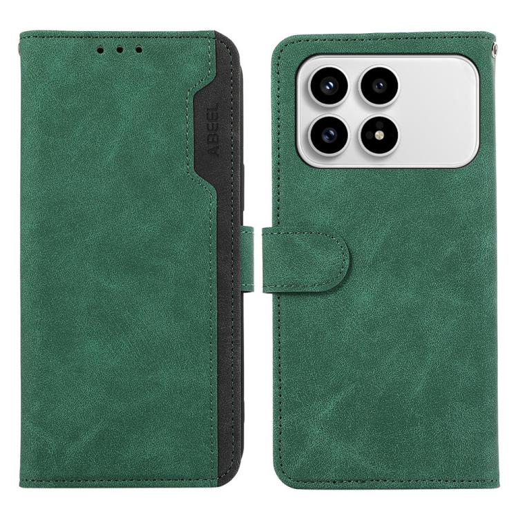 ABEEL Color Block Magnetic RFID Leather Phone Case, For Redmi Note 15 5G Global 164mm, For Redmi K90 Pro Max/Poco F8 Ultra, For Redmi Note 15 Pro 4G Global 163.2mm, For Redmi K90/Poco F8 Pro
