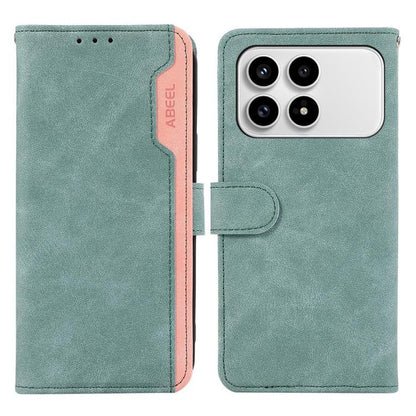 ABEEL Color Block Magnetic RFID Leather Phone Case, For Redmi Note 15 5G Global 164mm, For Redmi K90 Pro Max/Poco F8 Ultra, For Redmi Note 15 Pro 4G Global 163.2mm, For Redmi K90/Poco F8 Pro